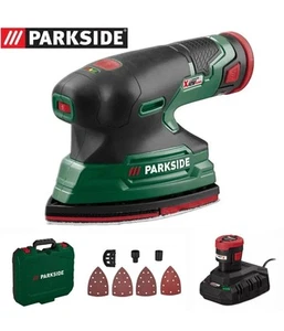 Parkside 12V Cordless Detail Multi Sander Starter Set With 2Ah Battery & Charger - Picture 1 of 9