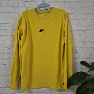 Yellow Long Sleeved Nike T Shirt Size Small , Loose Fit Sport Casual Top - Picture 1 of 7