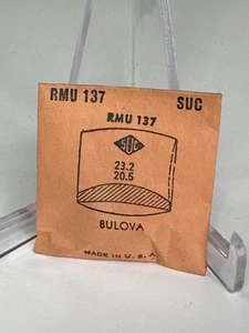 Orologio SUC Bulova RMU 137 cristallo 23,2 mm 20,5 mm CMT 325-5 cilindro USA NOS - Foto 1 di 3