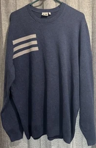 Adidas Blend Crew Blue Pullover Golf Sweater Men’s Sz Extra Large EUC The Loop - Picture 1 of 6