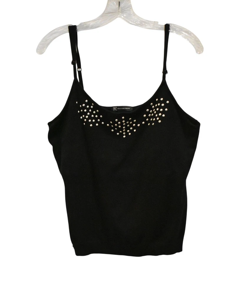 Suéter Cami negro I.N.C para mujer con tachuelas plateadas talla XL Foto 1 de 4