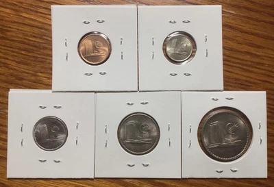 Malaysia 1967 First Series 1 Sen- 50 Sen UNC Coins Set mint set - Image 1 of 2