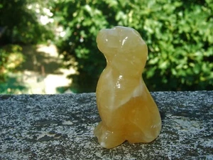 - Animali Pietra Dura - CANE in CALCITE GIALLA -- - Picture 1 of 1