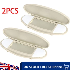 2PCS Beige For BMW Mini R55 R56 R60 HD Cosmetic mirror cover & Interior Sunvisor - Picture 1 of 12
