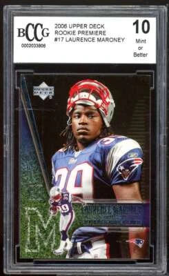 Laurence Maroney Rookie Card 2006 Upper Deck #17 BGS BCCG 10 - Image 1 of 2