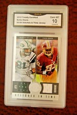 GRADED FOOTBALL CARD 2012 PANINI CERTIFIED /99 DUSTIN KELLER FRED DAVIS JERSEY