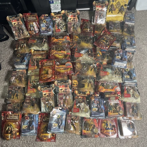 New - Original Boxes - Pirates of the Caribbean action figures lot of 53 boxes! Cover