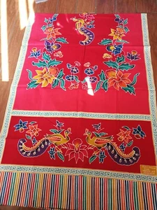 Custom red fabric phoenix design Chinese 102"x35" - Picture 1 of 2