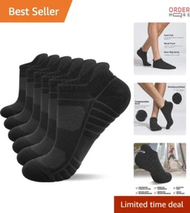 Athletic Running Ankle Socks Cotton Mesh Low Cut Cushioned Anti-Blister Mens ... - Picture 1 of 10