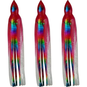 Falda de calamar pulpo hochie de 5,5"" a 8,5"" - calamar sangrante - paquete de 3 - Imagen 1 de 6