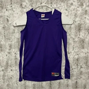 Vintage Nike Tank Top Youth (16-18) Purple Polyester Basketball Beach - Picture 1 of 7