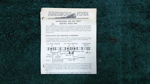 FOTOCOPIA ELÉCTRICA INSTRUCCIONES VIAJE PISTA AMERICAN FLYER M4235 26671 - Imagen 1 de 2