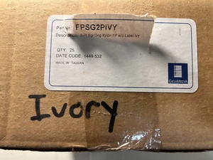 Box of (25) GigaMedia FPSG2PIVY 2 Port SG Keystone Faceplate w/o Label Ivory - Afbeelding 1 van 4