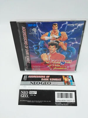 Es-Neo Geo CD Aggressors Of Dark Kombat Spine Card USA Used - Image 1 of 4