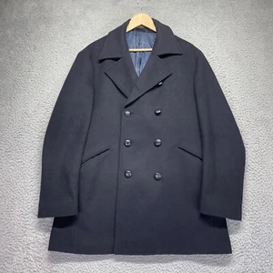 John Varvatos Star USA Peacoat Herren L schwarz Wolle Kaschmir Mischung schwer groß - Bild 1 von 18