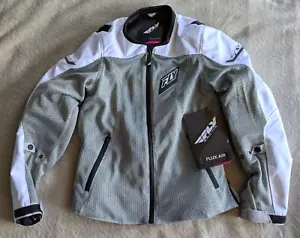 FLY RACING Flux Air Mesh Motorcycle Jacket Womens XS NWT NEW Gray White - Picture 1 of 9