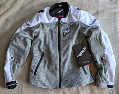 FLY RACING Flux Air Mesh Motorcycle Jacket Womens XS NWT NEW Gray White - Image 1 of 4