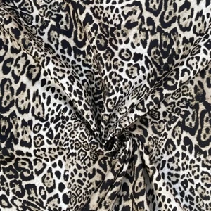LYNX Cat Leopard Spots 100% Cotton Poplin Rose & Hubble Fabric Dress 45" GREY - Picture 1 of 3