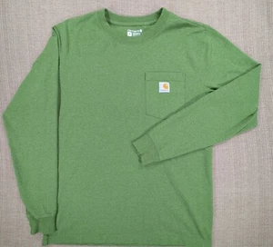 Carhartt TK5884-M Men Medium Green Long Sleeve Graphic T shirt - Picture 1 of 11
