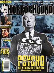 HORRORHOUND MAGAZINE #26 - "PSYCHO - 50 YEARS OF TERROR" COVER - NOV/DEC - 2010 - Imagen 1 de 2