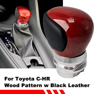 Wood Leather Automatic Gear Shift Knob Stick Lever For Toyota C-HR CHR 2019-2023 - Picture 1 of 4