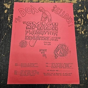 The DOA Sellout "Smash Promotion Exploitation" Punk Comp. Protest Flyer - Picture 1 of 6