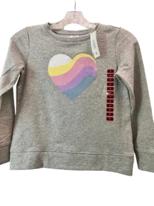 New Girl's GAP Kids Medium Gray Sweatshirt Size 8 - Picture 1 of 5