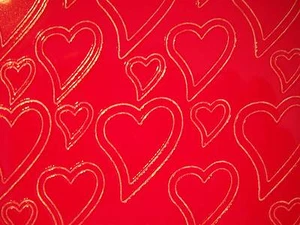 Pegatina, corazones oro/rojo/plata forma estrella 120 - Imagen 1 de 9