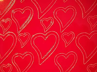 Aufkleber, Herzen gold/rot/silber Starform 120 - Bild 1 von 3