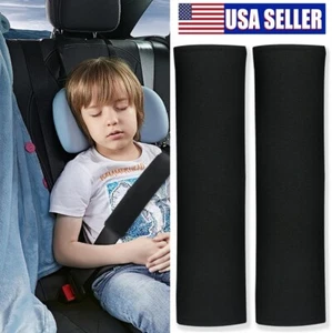 2pcs Car Safety Seat Belt Shoulder Pad Cover Cushion Harness Comfortable Driving - Picture 1 of 15