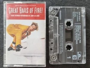 Great Balls Of Fire - Jerry Lee Lewis - Original Film Soundtrack Cassette 1989 - Picture 1 of 3