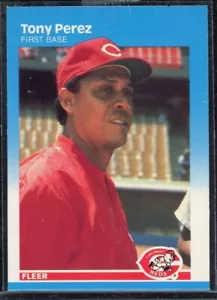 RARE Tony Perez 1987 Fleer Glossy Card #209 NM-MT 75,000 Sets REDS HOF - Picture 1 of 2
