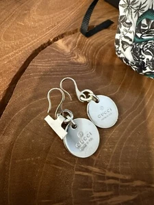 Pretty GUCCI Women's 925 Sterling silver Circular Medallion Drop Earrings - Bild 1 von 7