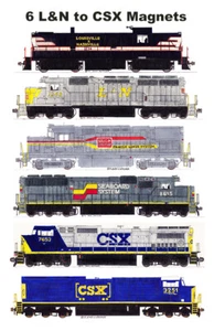 Louisville & Nashville a CSX 6 magneti Andy Fletcher - Foto 1 di 1