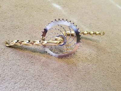 BICICLETAS CRUISER, LOWRIDER PIÑÓN TRENZADO ÚNICO 36T Y BIELAS TRENZADAS 6 Y 1/2", Foto 1 de 4