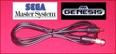 Cable de video RCA de 6 pies y adaptador de TV coaxial RF para Sega Master System y Sega Genesis 1 Foto 1 de 4