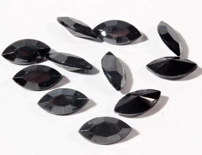 Lote (11) 12mm Checo Vintage Hematita Metalizado Jet Ovalado Vidrio Facetado Estrás Foto 1 de 2