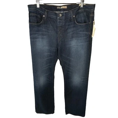 Dylan George 牛仔裤男式 38 蓝色牛仔布 100% 棉尺寸 38 x 33 全新美国 — 第 1/4 张图片