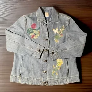 Vintage Bedford Fair Jacket Women’s 12 Cottagecore Festival Denim Embroidered - Picture 1 of 15