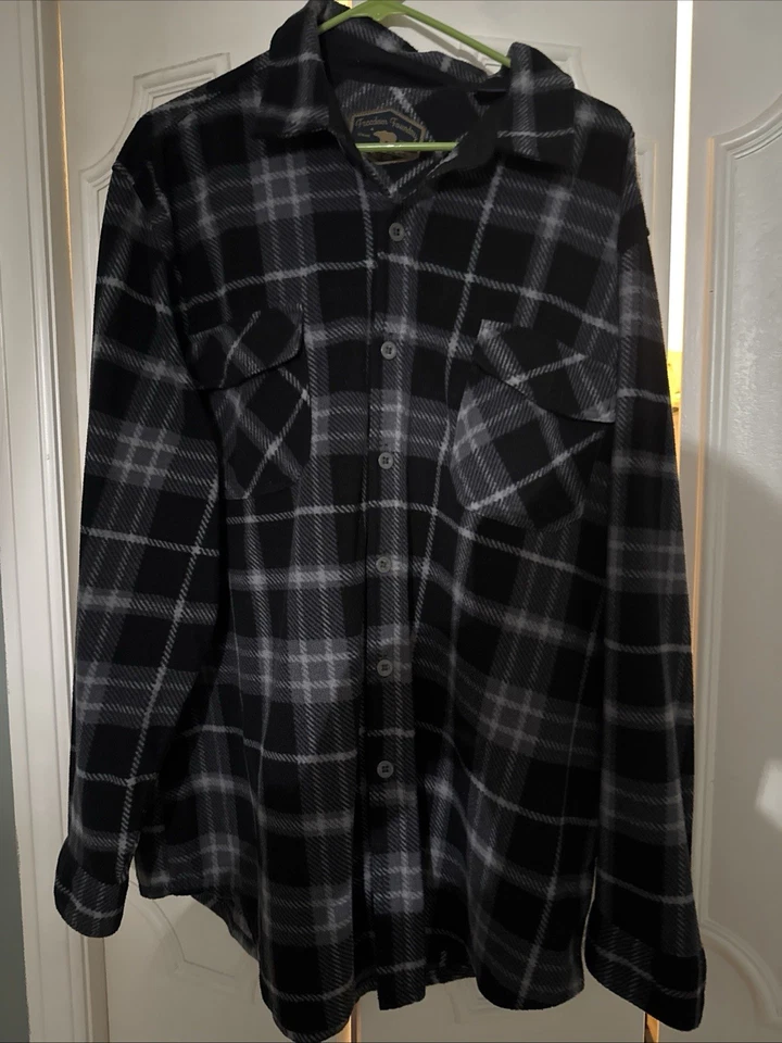 Freedom Foundry Para Hombre XXL Franela Larga Slv Camisa Abotonada Bolsillos en el Pecho Foto 1 de 2