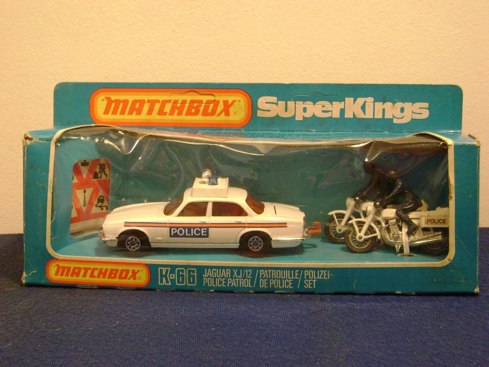 Matchbox Superkings  Jaguar XJ 12 Polizei Set   cod . K-66  scala 1: 35   selten - Bild 1 von 3