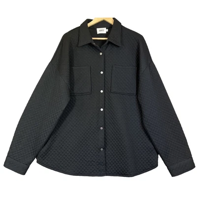 Chaqueta BKE con hebilla para mujer XL negra acolchada de poliéster a presión ajuste relajado Foto 1 de 4