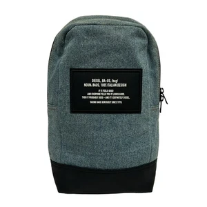Auth DIESEL - X06816 Blue Black Denim Polyester Backpack - Picture 1 of 8
