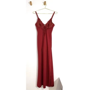 Sexy Maxi Vestido Popilush Shapewear Encaje Sin Mangas Pierna Hendidura Rojo Cereza Fiesta M - Imagen 1 de 12