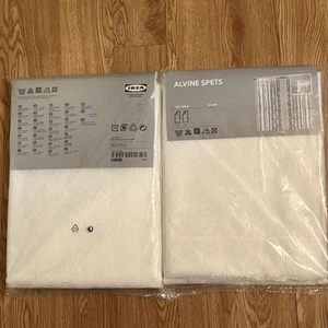 Ikea ALVINE SPETS Sheer Lace Curtains 4 Panels 2 pairs 57" x 98" White New NIP - Picture 1 of 7