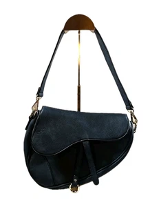 Neu mit Etikett Saddle Bag Handtasche blau Kunstleder Hand-Schultertasche Damen Accessoires - Bild 1 von 18