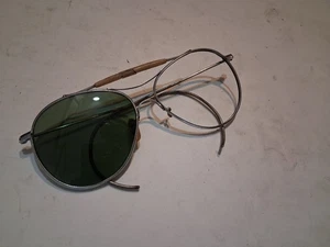 Vintage American Optical Aviators USAF AN 6531 reparaturbedürftig dunkelgrüne Gläser - Bild 1 von 11