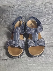 Clarks Bendables Damen-Sandalen Größe 6M Schleife Komfort Keilabsatz Schuhe gepolstert weich - Bild 1 von 6