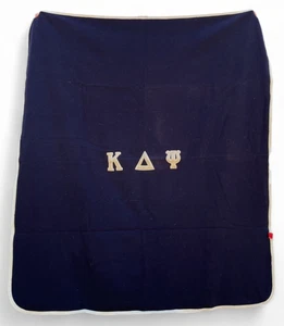 Vintage Butwin Wolle Stadiondecke Kappa Delta Psi Fraternity KAY Navy 68x60 - Bild 1 von 12