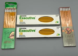 VTG #2 Pencil Lot Dixon Executive 1402-2 Empire Eagle No. 2 Wood Pencils 36 Ttl - Picture 1 of 6